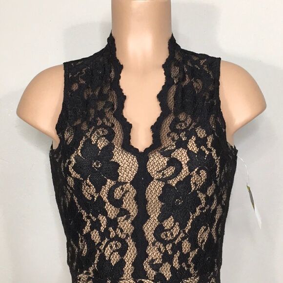 New Karen Kane black stretch lace dress. S-4/6 - Picture 4 of 9